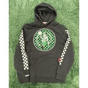 Mitchell & Ness Boston Celtics Hoodie Sweatshirt Unisex S Black Lucky Leprechaun